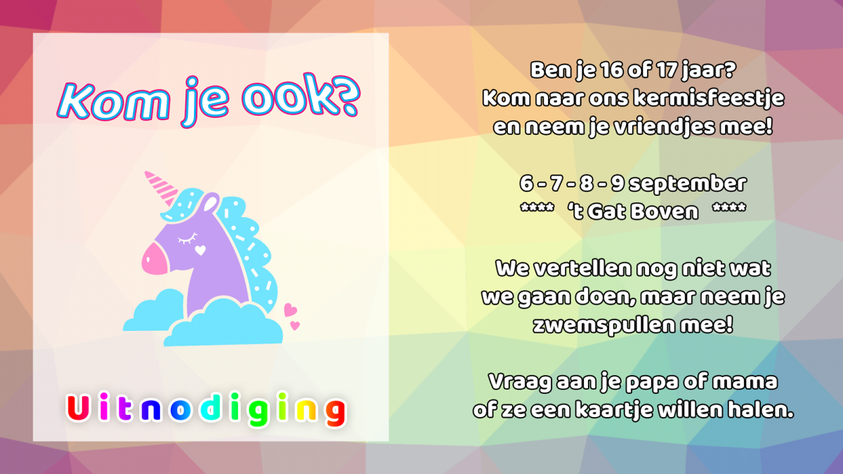 Kermis oppasservice voor 16- en 17-jarigen